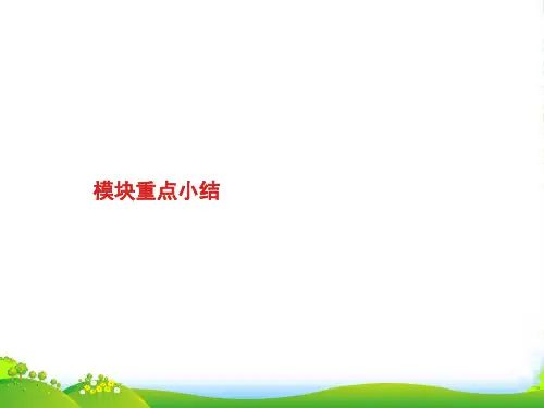 外研版英语必修五课件：模块重点小结+Module+4+Carnival+(共17张PPT)