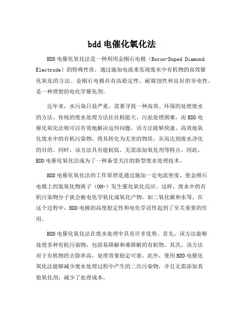 bdd电催化氧化法