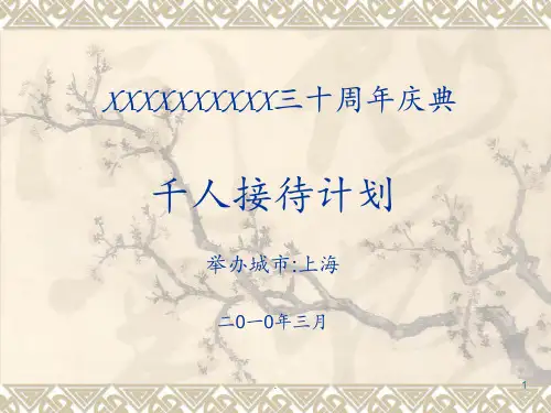 三十周年庆典-千人会议接待计划及预案PPT课件