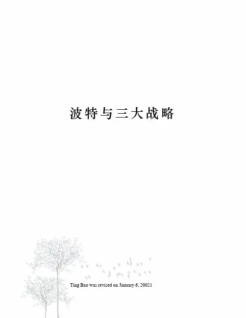 波特与三大战略