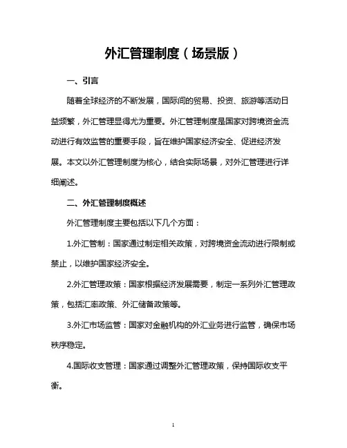外汇管理制度(场景版)