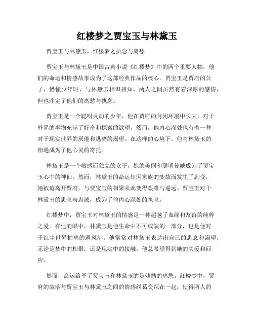 红楼梦之贾宝玉与林黛玉