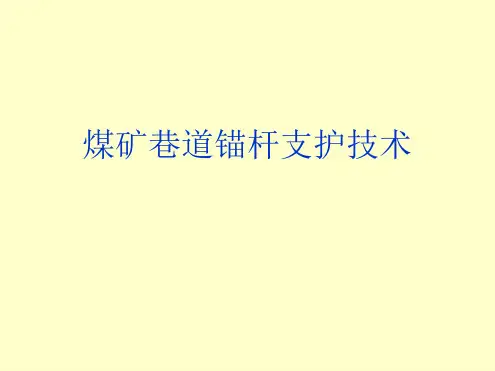 煤矿巷道锚杆支护技术PPT课件