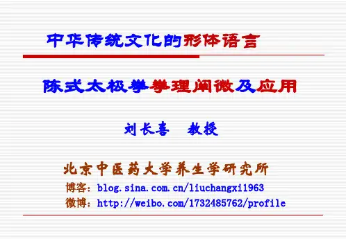 刘长喜教授讲解的陈式太极拳拳理阐微及应用