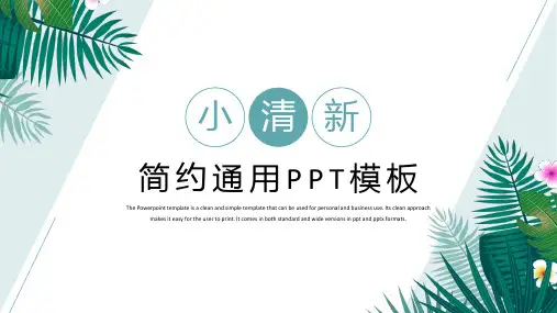 简约小清新通用PPT模板