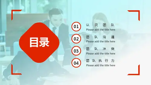 商务团队建设管理教学课件PPT模板