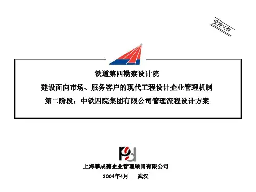 中铁四院集团有限公司管理流程0624109页PPT
