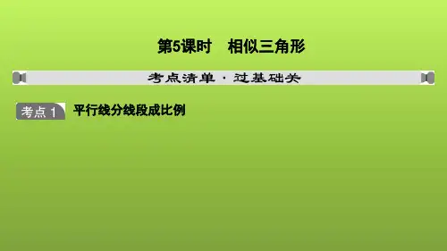 山东省2022年中考数学(五四制)一轮课件：第四章 第5课时 相似三角形
