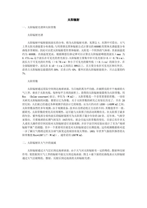 太阳辐射.