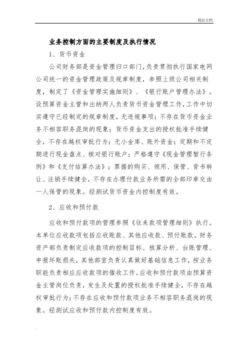 财务内控评价报告