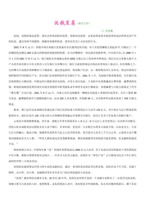 洗钱黑幕(报告文学)