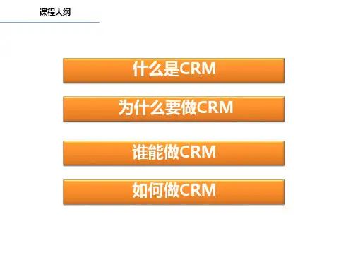 客户关系管理CRMppt课件