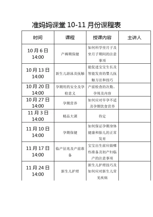 准妈妈课堂