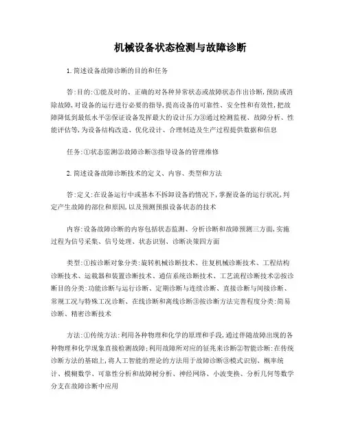 机械设备状态检测与故障诊断
