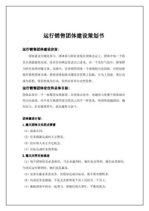 营销团队建设专项方案