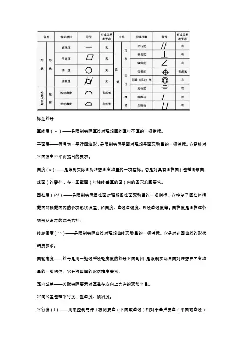 机械制图公差符号