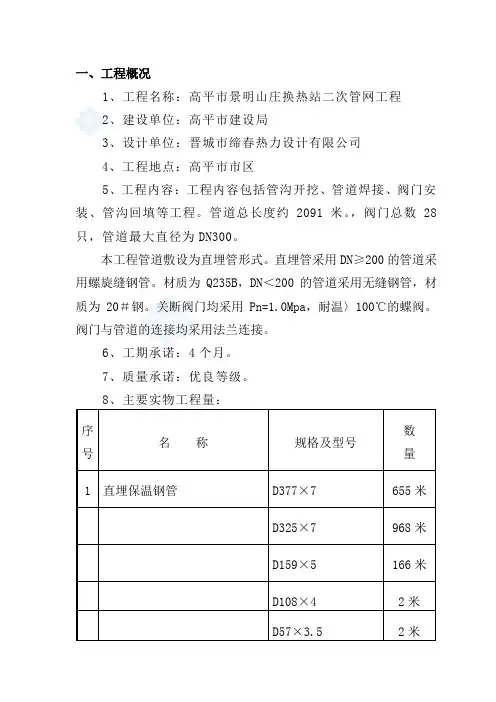 景明山庄换热站二次网工程1