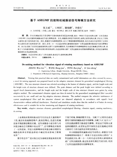 基于ASEGMF的旋转机械振动信号降噪方法研究