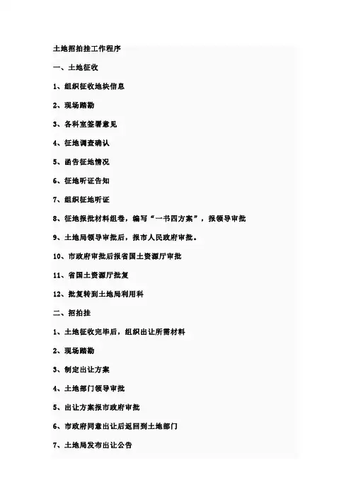 土地招拍挂流程