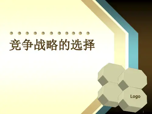 竞争战略的选择ppt课件
