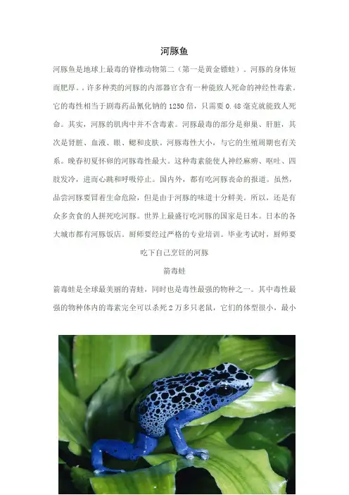 信息——有毒动植物精品文档26页