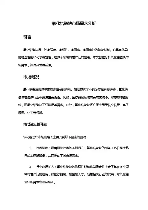 2024年氧化锆瓷块市场需求分析