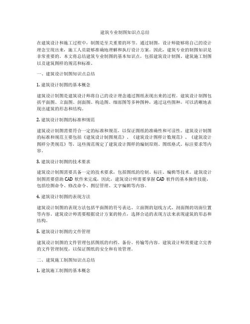 建筑专业制图知识点总结