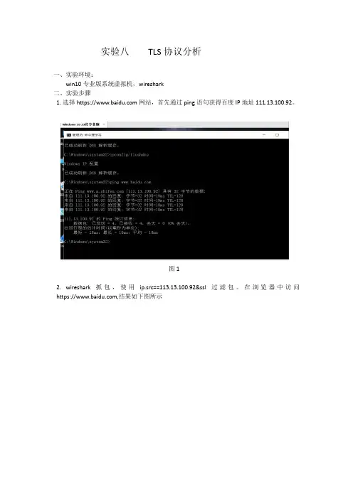 实验八 TLS协议分析