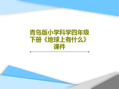 青岛版小学科学四年级下册《地球上有什么》课件共27页