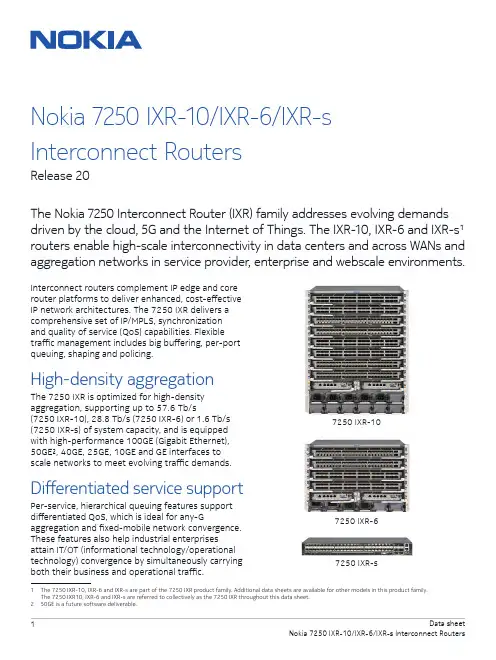 Nokia 7250 IXR-10 IXR-6 IXR-s 集成路由器说明书