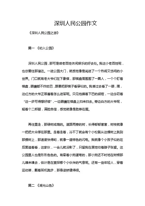 深圳人民公园作文