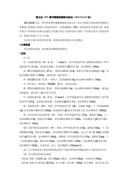 《中国药典》(2020版)SDS-聚丙烯酰胺凝胶电泳