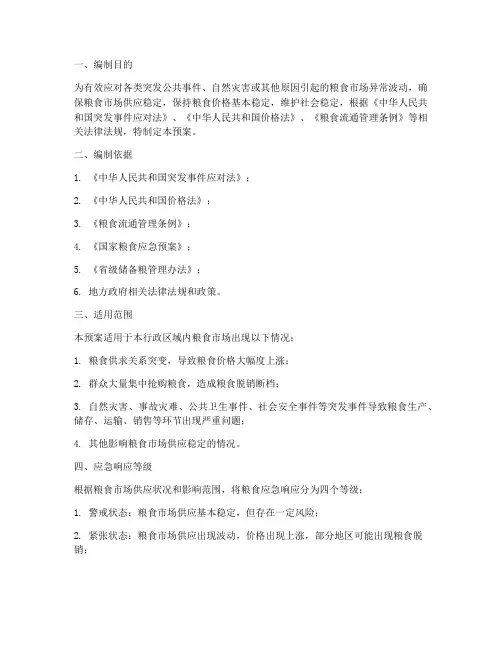 粮食应急预案
