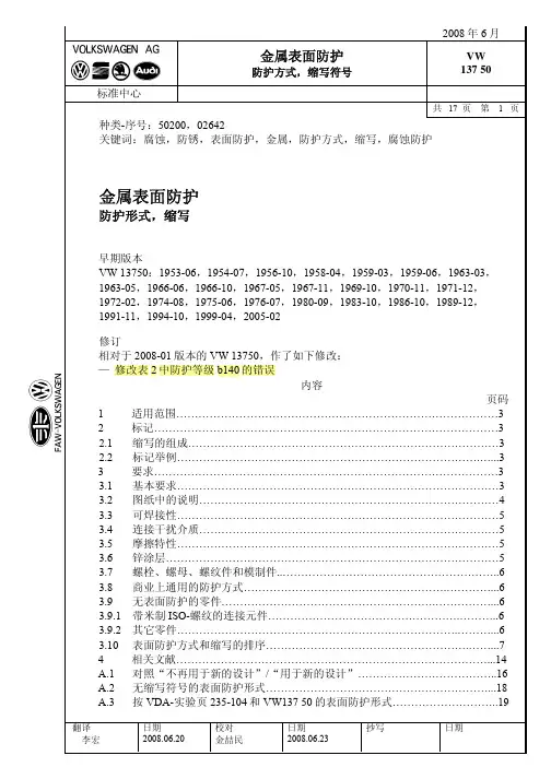 VW13750--内涵多种细则条款