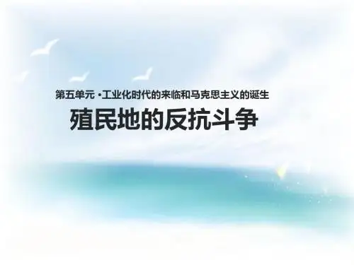 岳麓版第19课 殖民地的反抗斗争 课件(16张ppt) 教案
