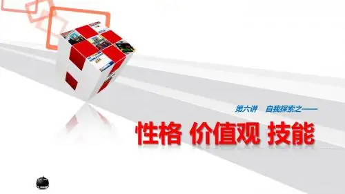 第六讲 自我探索—性格、价值观、技能
