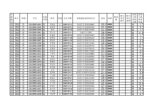 2012中小学数据导入模板