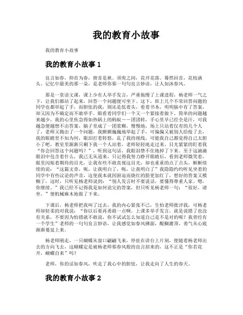 我的教育小故事