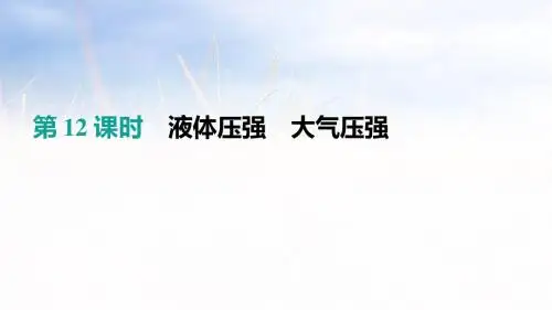 中考物理总复习《液体压强-大气压强》课件