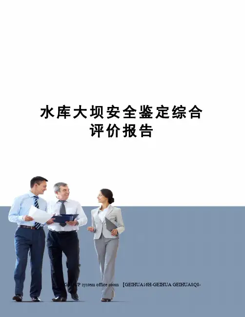 水库大坝安全鉴定综合评价报告