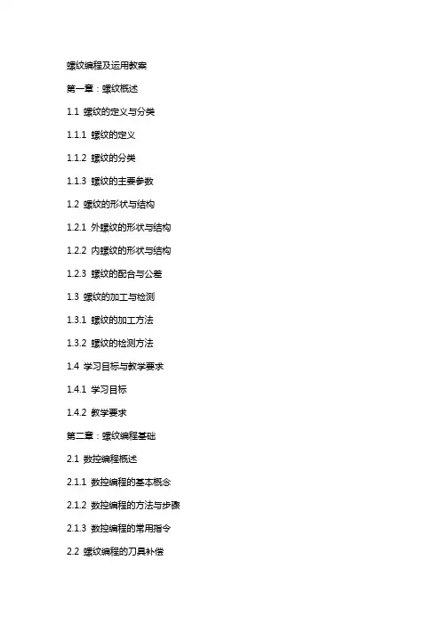 螺纹编程及运用教案