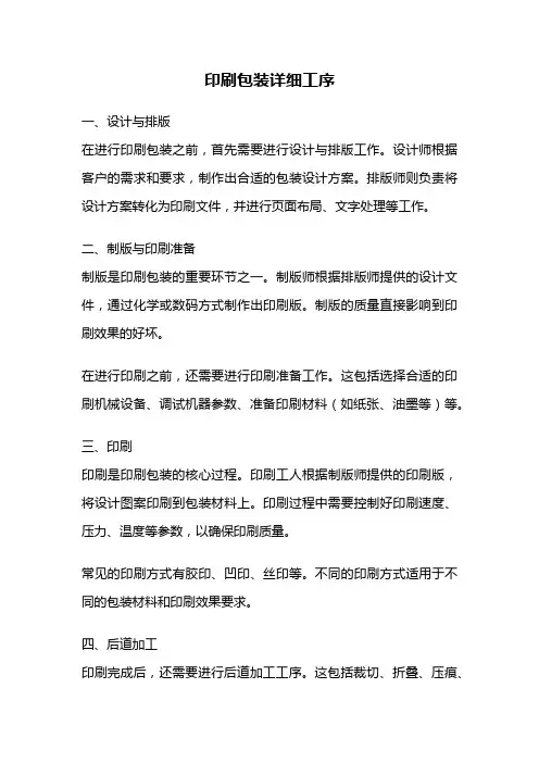 印刷包装详细工序