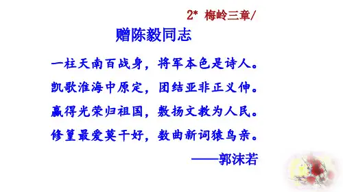 部编版人教版九年级语文下册梅岭三章课件PPT(精品)