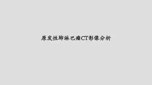原发性肺淋巴瘤CT影像分析