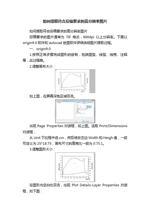 如何提取符合投稿要求的高分辨率图片