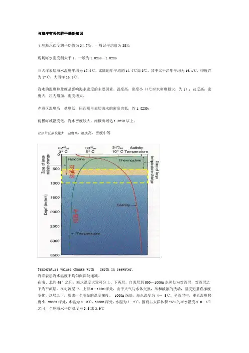 与海洋有关的若干基础知识
