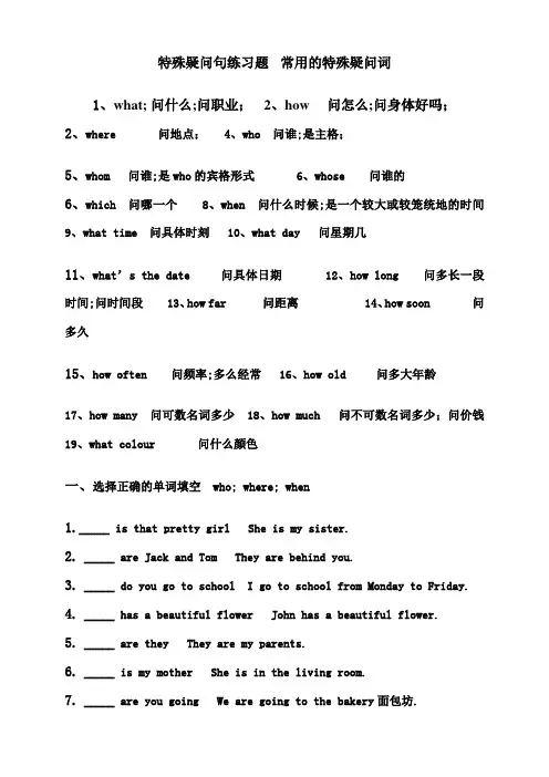 特殊疑问句练习