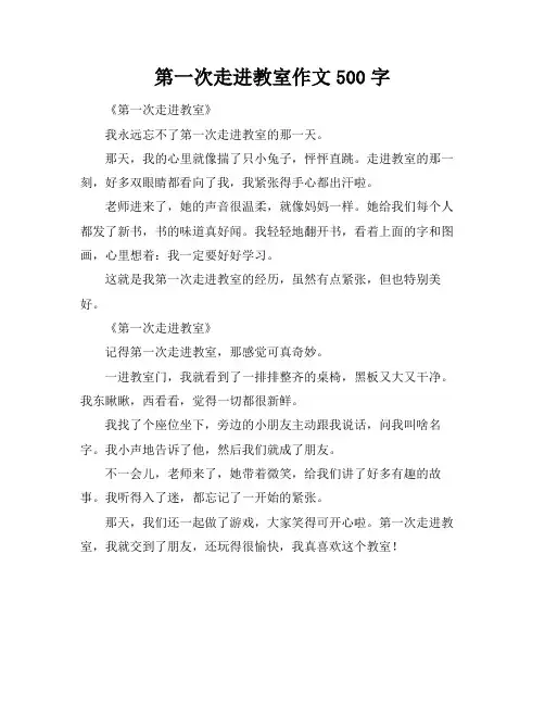第一次走进教室作文500字