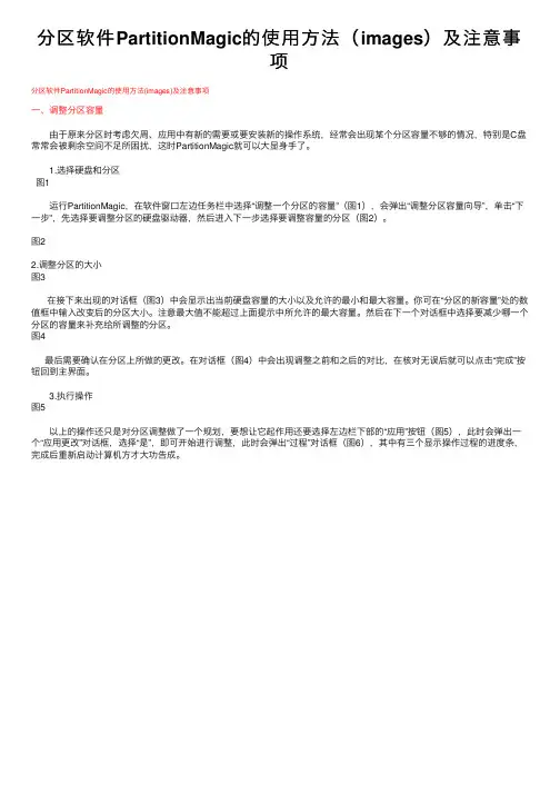 分区软件PartitionMagic的使用方法（images）及注意事项