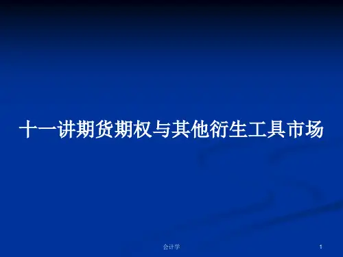 十一讲期货期权与其他衍生工具市场PPT学习教案